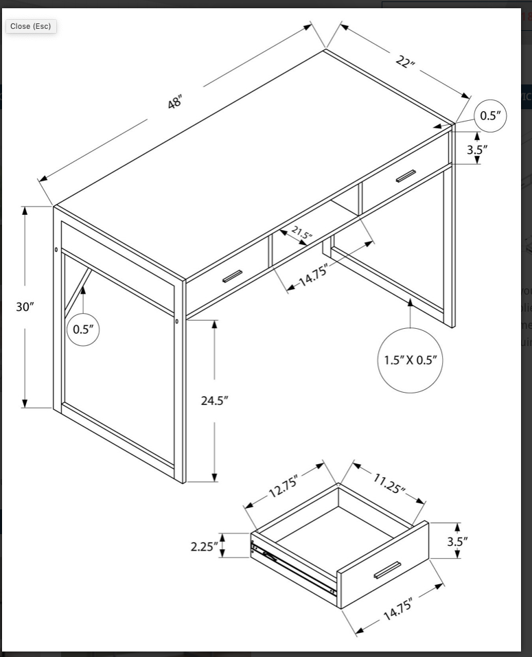 Bureau d ordinateur office desk