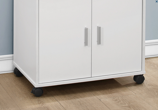 CHARIOT DE CUISINE - 33"H / BLANC SUR ROULETTES SKU I 3139
