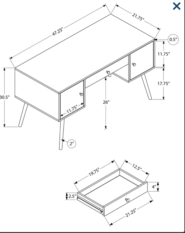BUREAU D ORDINATEUR/ OFFICE DESK