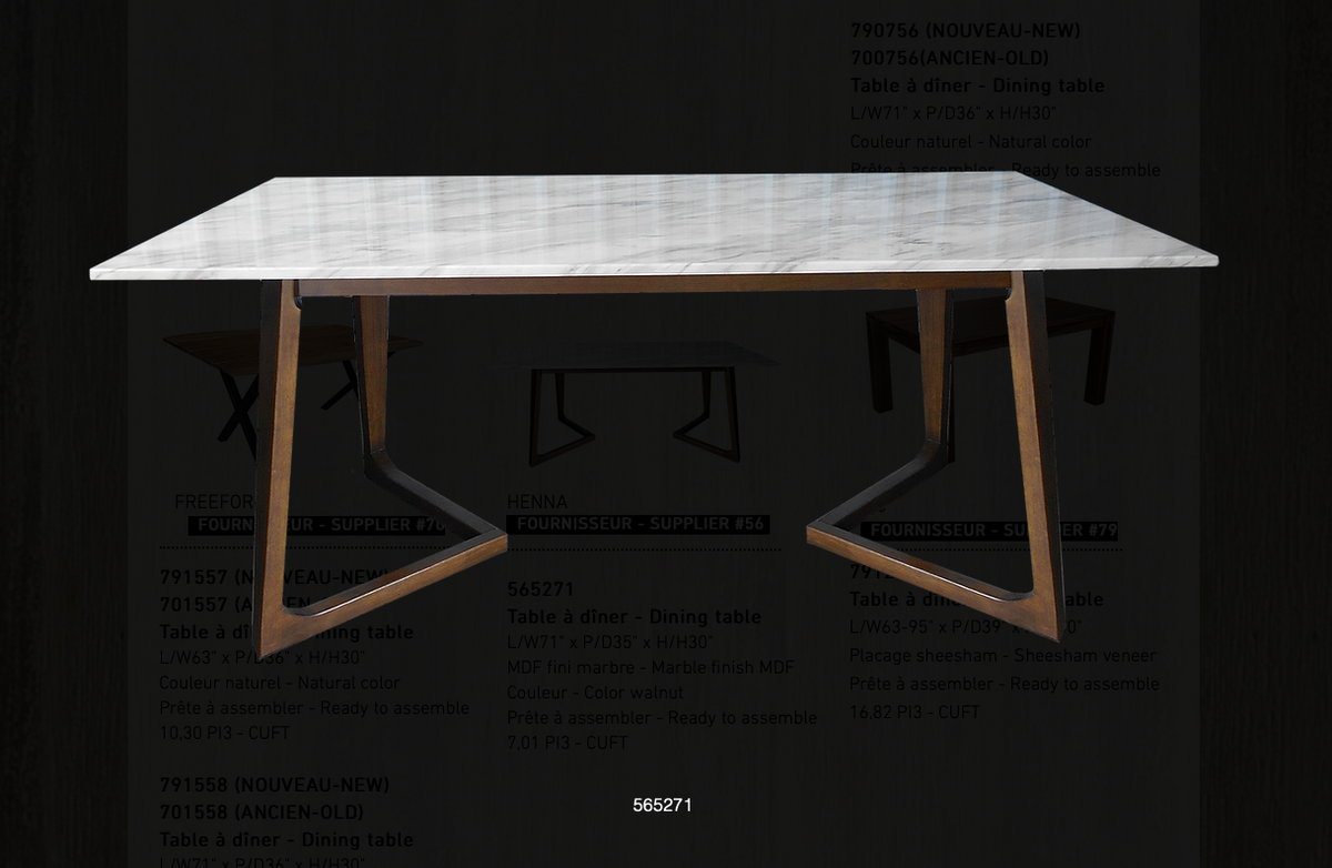 TABLE À DINÊR