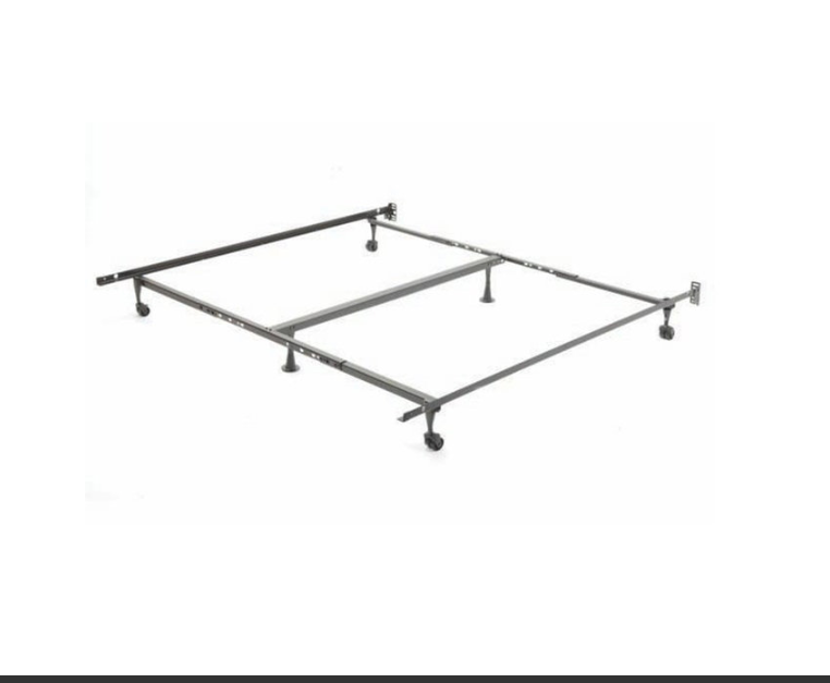 Base de lit simple, double et queen en métal (39"/54"/60"), Noir