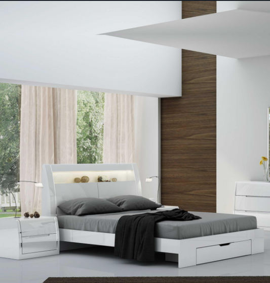 LIT DOUBLE QUEEN KING BED
