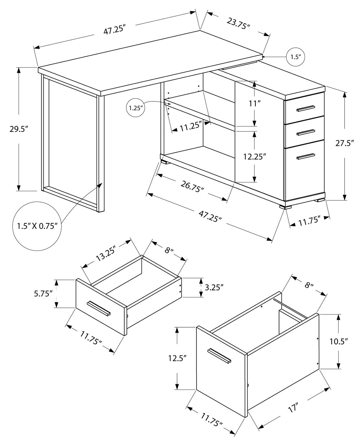 bureau d ordinateur office desk