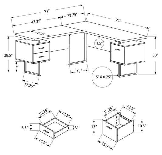 Bureau ordinateur I7305 CASA MARIPOSA 70"