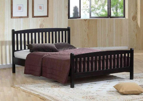 Full Sized Headboard / Footboard / Rails & Slats in a Espresso Finish.