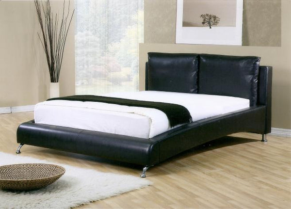 Queen size Contemporary Leather look bed with Spring Slats.