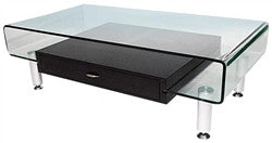 Derrick Double Bend Glass Coffee Table
