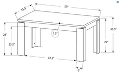 TABLE ET 4  - 36'X 60' / BLANC