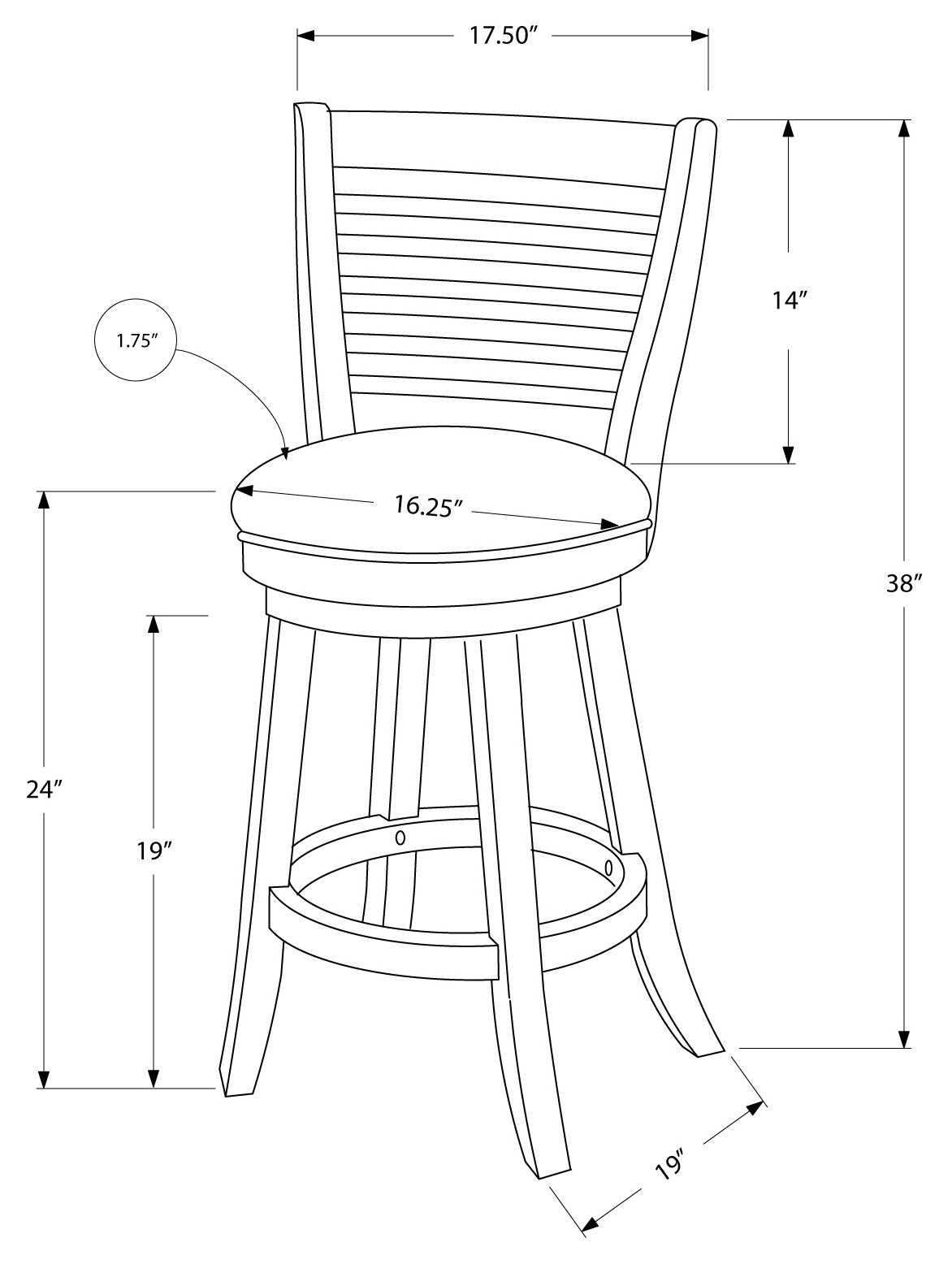 TABOURET DE BAR- I1284