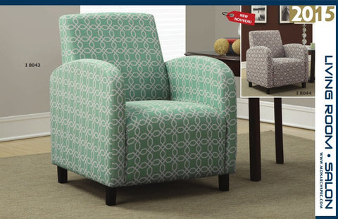 GREY / EARTH TONE " HEXAGON " FABRIC ACCENT CHAIR FAUTEUIL D'APPOINT TISSU " HEXAGONALE " GRIS / BRUN