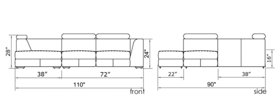 Sectionnel en cuir leather sectional