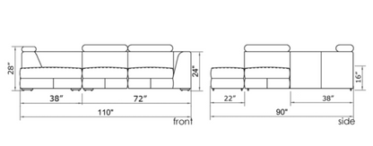 Sectionnel en cuir leather sectional