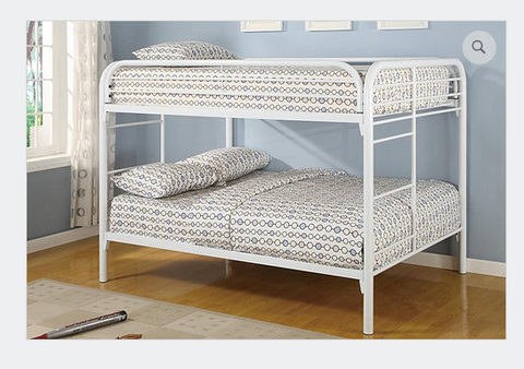Lit superpose double/double metal full/full bunk bed
