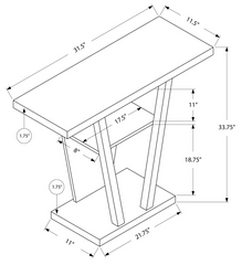 TABLE D'APPOINT - 32"L / CONSOLE D'ENTREE BLANCHE SKU# I 2560