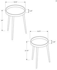 TABLES GIGOGNES - ENS. 2PCS / BLANC SKU# I 3081