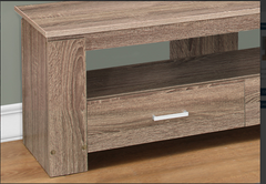 MEUBLES DE TV /TV STAND - 48"L / DARK TAUPE WITH 2 STORAGE DRAWERS