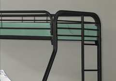BUNK BED - TWIN / FULL SIZE / BLACK METAL S simple/double lit superpose