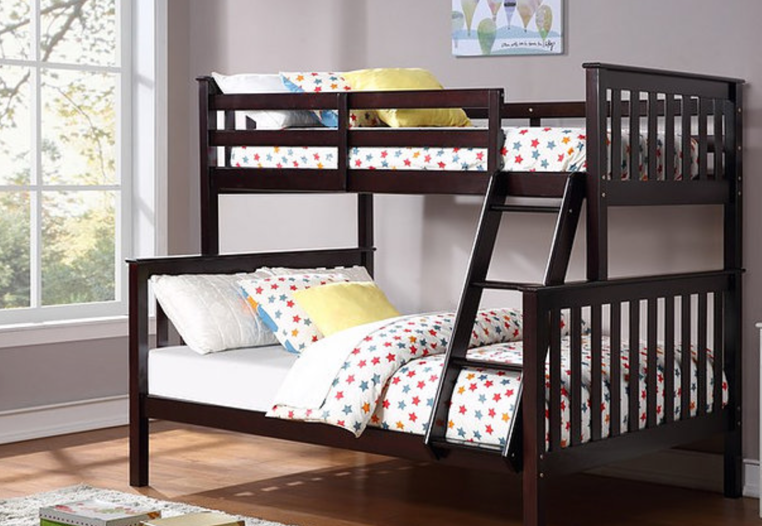 LIT SUPERPOSE SIMPLE DOUBLE TWIN DOUBLE BUNK BED MEUBLESCASA