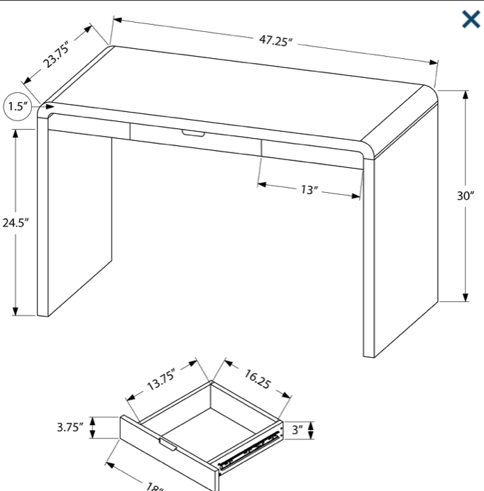 BUREAU D ORDINATEUR/OFFICE DESK