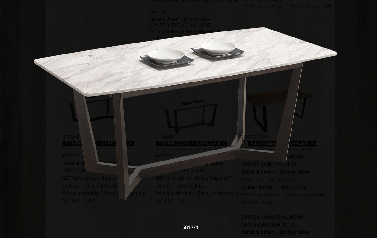 TABLE À DINER