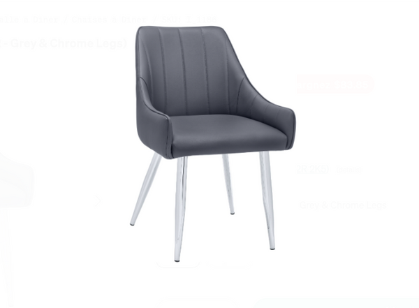 chaise gris metal-noir