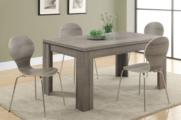 DARK TAUPE RECLAIMED-LOOK 36"X 60" DINING TABLE TABLE A DINER 36"X 60 ALLURE DE BOIS VIEILLI TAUPE FONCE