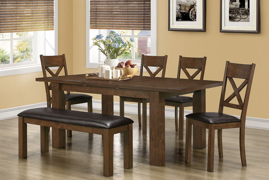 WALNUT VENEER 42"X 60"X 78" DINING TABLE TABLE A DINER 42"X 60"X 78" PLAQUE NOYER