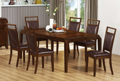 BROWN OAK VENEER 42"X 78" DINING TABLE WITH AN 18" LEAF TABLE A DINER 42"X 78" PANNEAU 18" PLAQUE CHENE BRUN