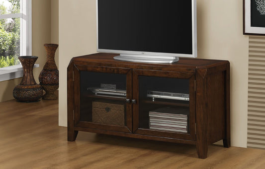 BROWN OAK VENEER 48"L TV CONSOLE CONSOLE DE TV 48"L PLAQUE CHENE BRUN
