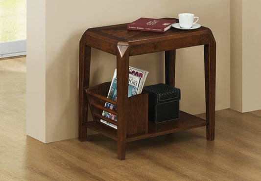 BROWN OAK VENEER MAGAZINE TABLE TABLE A MAGAZINE PLAQUE CHENE BRUN