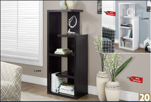 WHITE 48"H ACCENT DISPLAY UNIT PRESENTOIR D'APPOINT 48"H BLANC