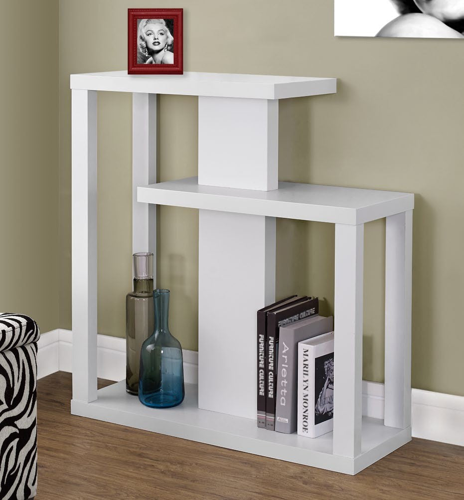 WHITE 32"L HALL CONSOLE ACCENT TABLE TABLE CONSOLE D'ENTREE D'APPOINT 32"L BLANC