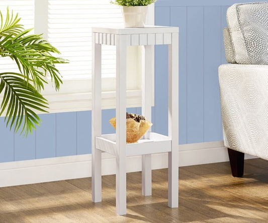 WHITE 32"H PLANT STAND SUPPORT A PLANTE 32"H BLANC