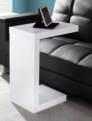 WHITE HOLLOW-CORE ACCENT TABLE TABLE D'APPOINT HOLLOW-CORE BLANC