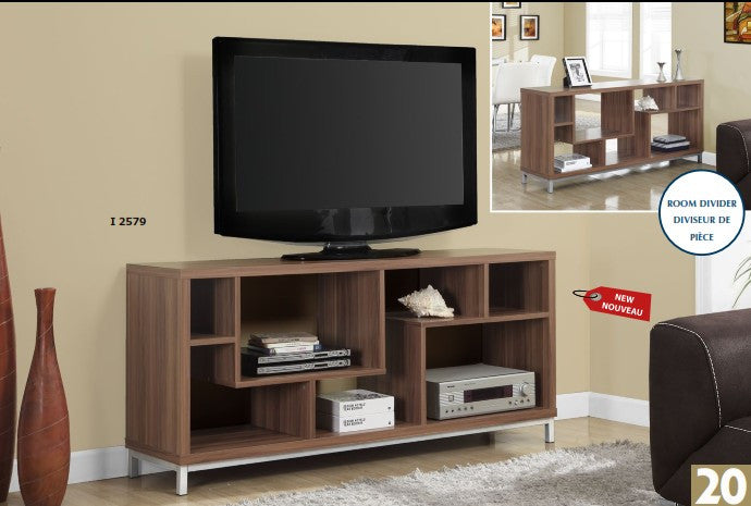 WALNUT HOLLOW-CORE 60"L TV CONSOLE CONSOLE TV 60"L HOLLOW-CORE NOYER