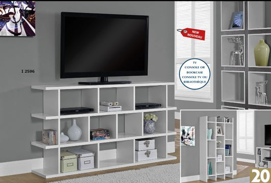 WHITE HOLLOW-CORE 60" HORIZONTAL / VERTICAL ETAGERE ETAGERE VERTICALE / HORIZONTALE 60" HOLLOW-CORE BLANC
