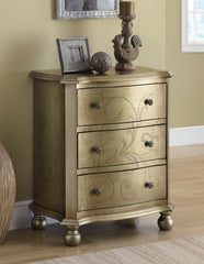 GOLDEN TRANSITIONAL 3 DRAWER BOMBAY CHEST COMMODE BOMBAY TRANSITIONNEL 3 TIROIRS DORE