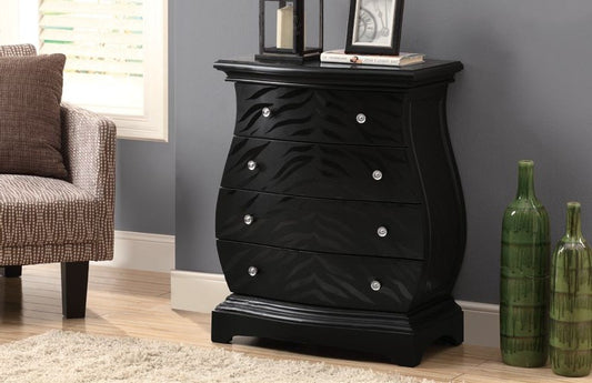 BLACK TIGER VENEER CONTEMPORARY BOMBAY CHEST COMMODE BOMBAY CONTEMPORAINE PLAQUE TIGRE NOIR