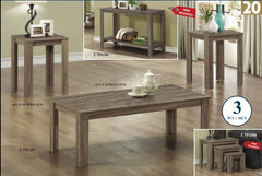 DARK TAUPE RECLAIMED-LOOK SOFA CONSOLE TABLE TABLE CONSOLE ALLURE VIEUX BOIS TAUPE FONCE