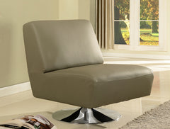 Martel - Martel contemporary swivel chair in bonded leather match