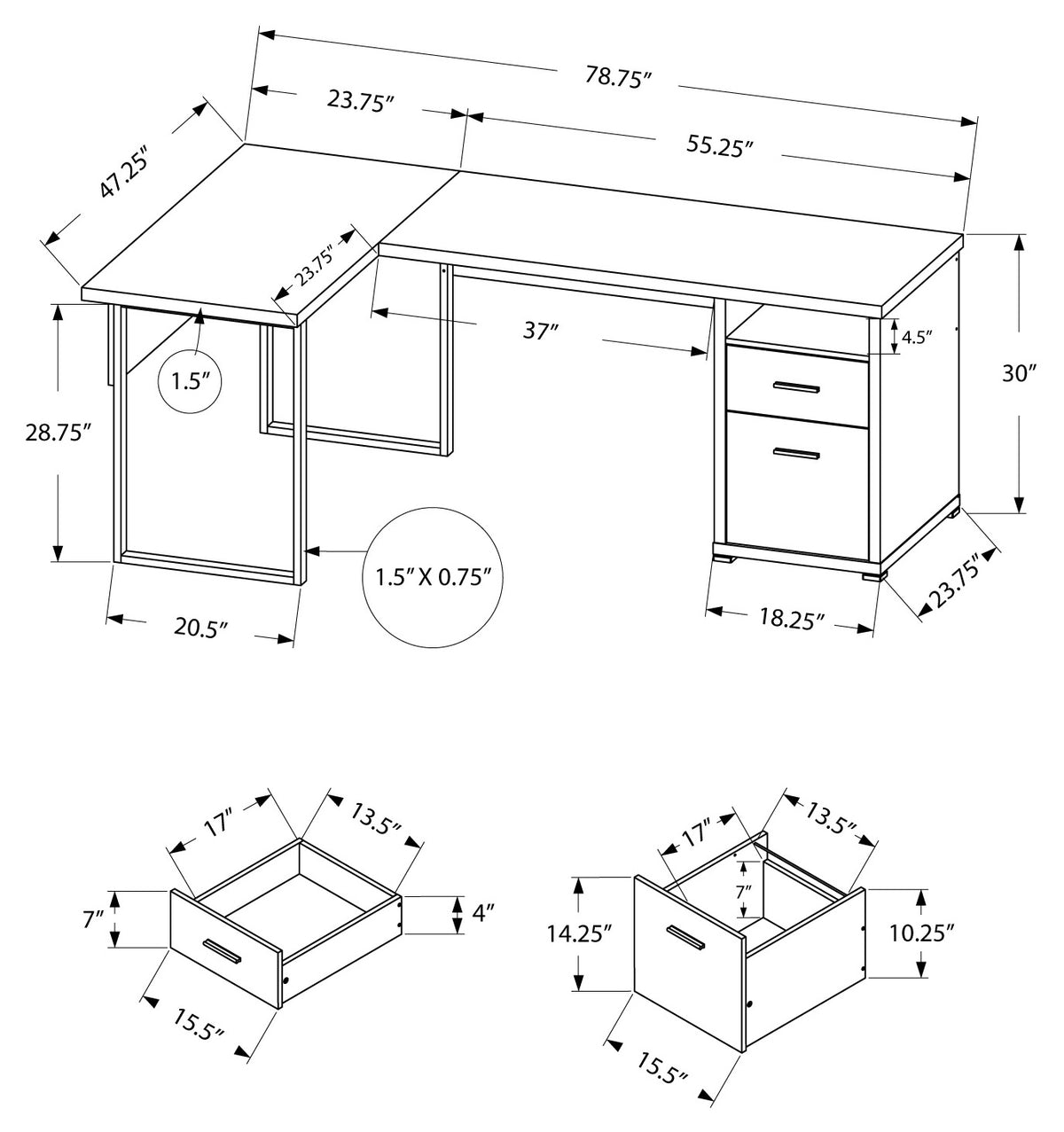 BUREAU  D ORNINATEUR OFFICE DESK