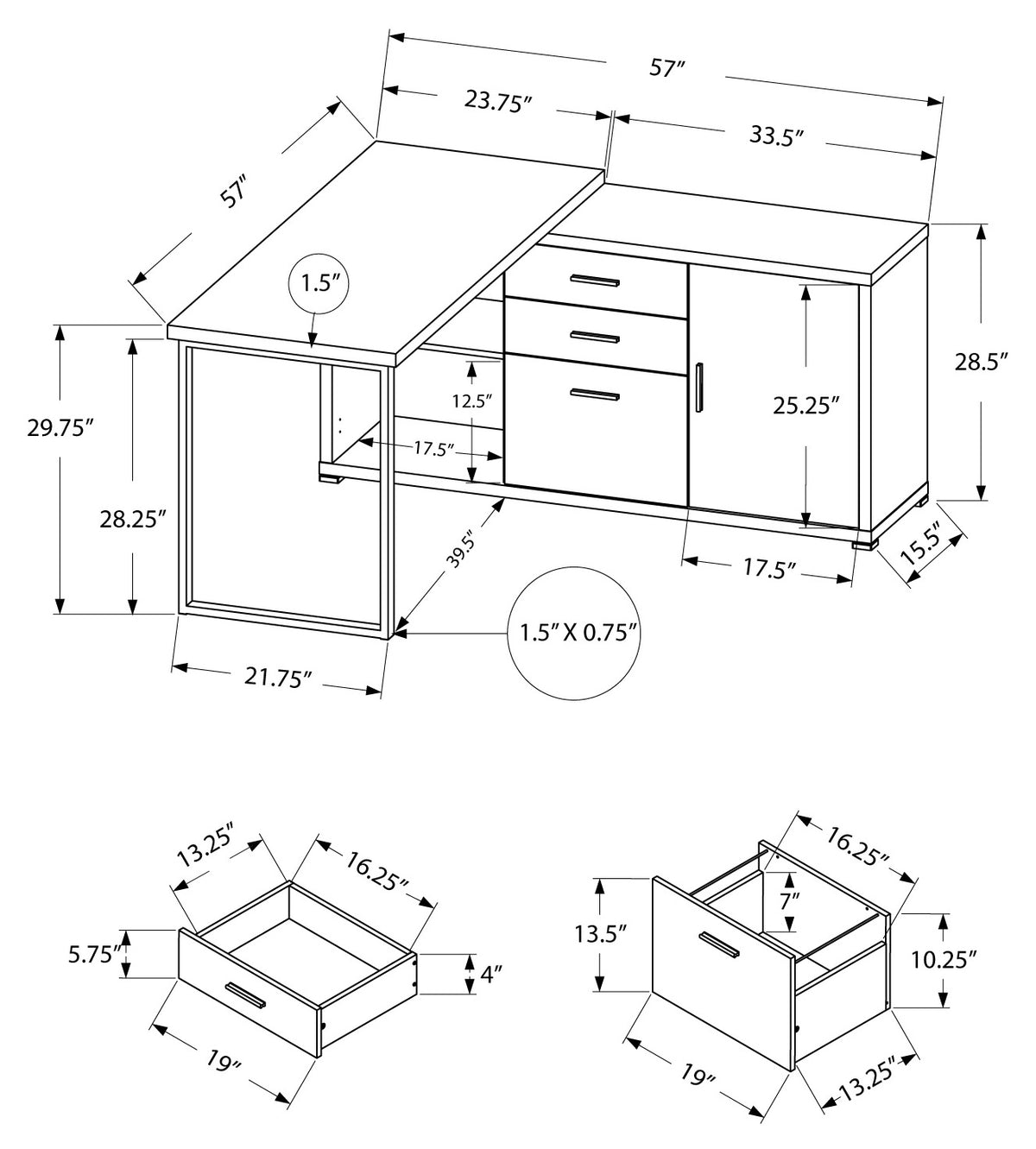 BUREAU - D ORDINATEUR OFFICE DESK
